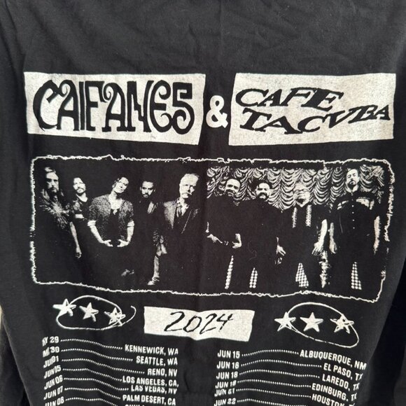 Caifanes & Café Tacvba 2024 Tour Concert T-Shirt Size Large - Picture 3 of 3